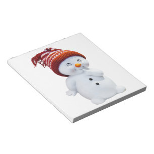 NIEDLICH PLAYFUL SNOWMAN NOTIZBLOCK
