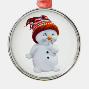 NIEDLICH PLAYFUL SNOWMAN SILBERNES ORNAMENT