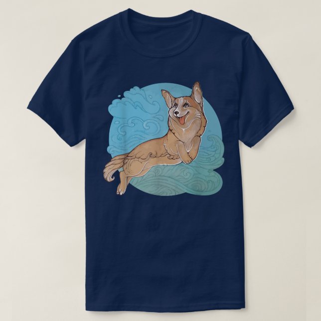 Niedlich Pocket Welsh Corgi T-Shirt (Design vorne)