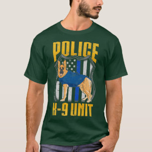 Niedlich Police K9 Einheit Tracht Dünnblauer Hund T-Shirt