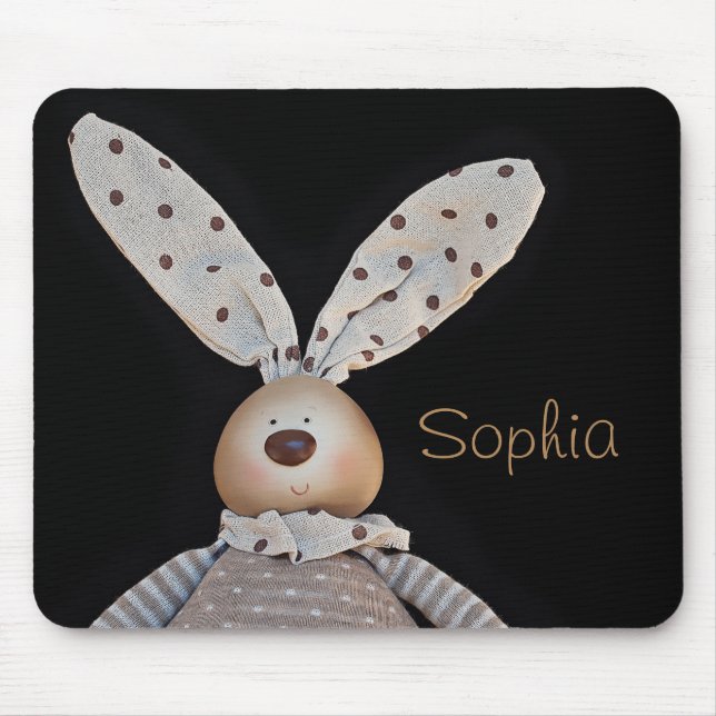 Niedlich Polka Dot Bunny Mousepad (Vorne)