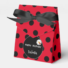 Niedlich Polka dot Ladybug Daisy Blume Geburtstags Geschenkschachtel