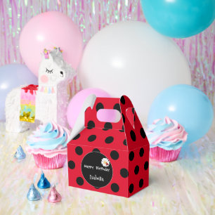 Niedlich Polka dot Ladybug Daisy Blume Geburtstags Geschenkschachtel