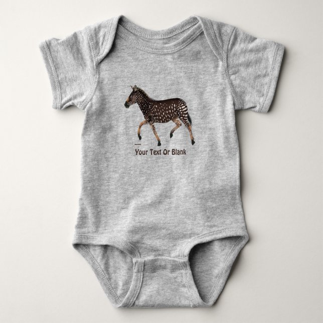 Niedlich Polka Dot Zebra Baby Strampler (Vorderseite)