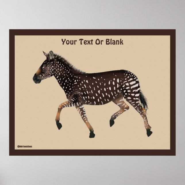 Niedlich Polka Dot Zebra Poster (Vorne)