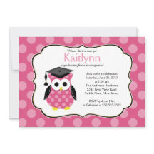 Niedlich Polka dots Grad Owl Girl Abschluss