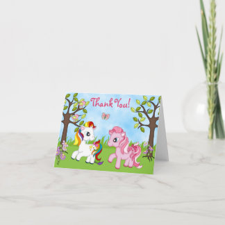 Niedlich Ponies Pferd Vielen Dank Karten