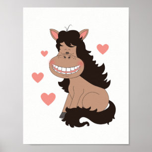 Niedlich Pony Cartoon Poster