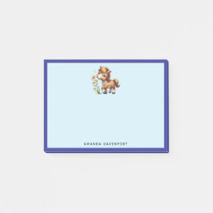 Niedlich Pony Eating Daisies Post-it Klebezettel