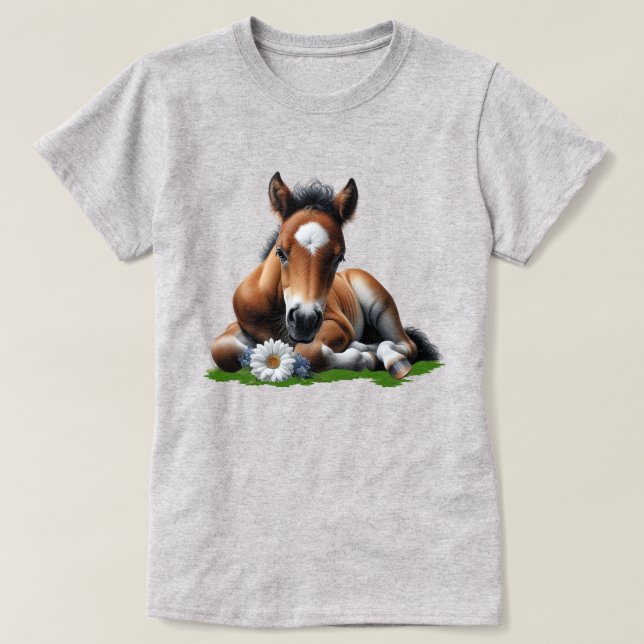 Niedlich Pony Foal T-Shirt (Design vorne)