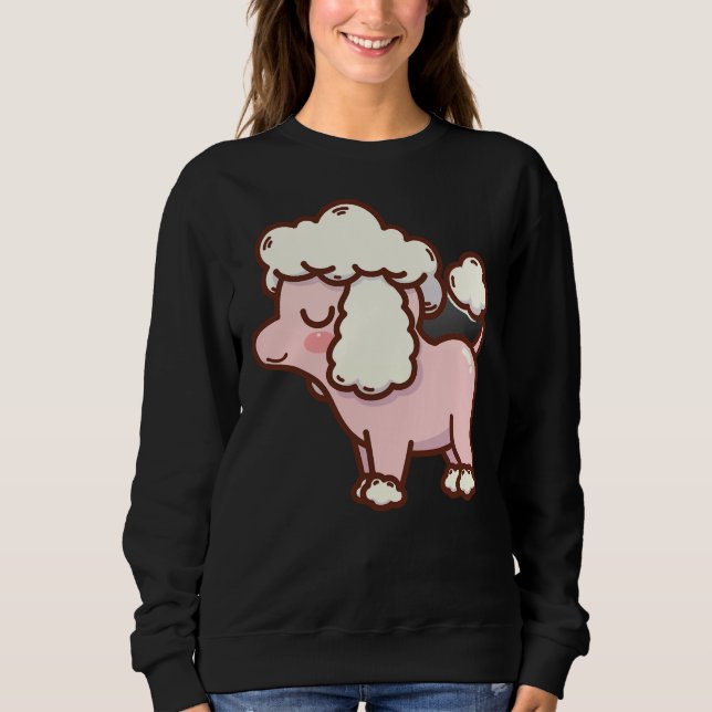 Niedlich Poodle Sweatshirt (Vorderseite)