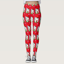 Niedlich Poodle Weihnachten Leggings