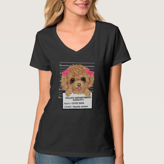 Niedlich Poodle Welpe Niedlich Poodle Welpe Mugsho T-Shirt (Vorderseite)
