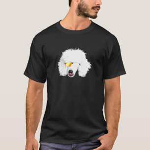 Niedlich Poodle White Poodle Dog Mama Vater T-Shir T-Shirt