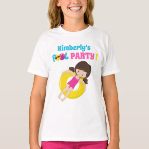 Niedlich Pool Party Geburtstagskarte Personalisier T-Shirt