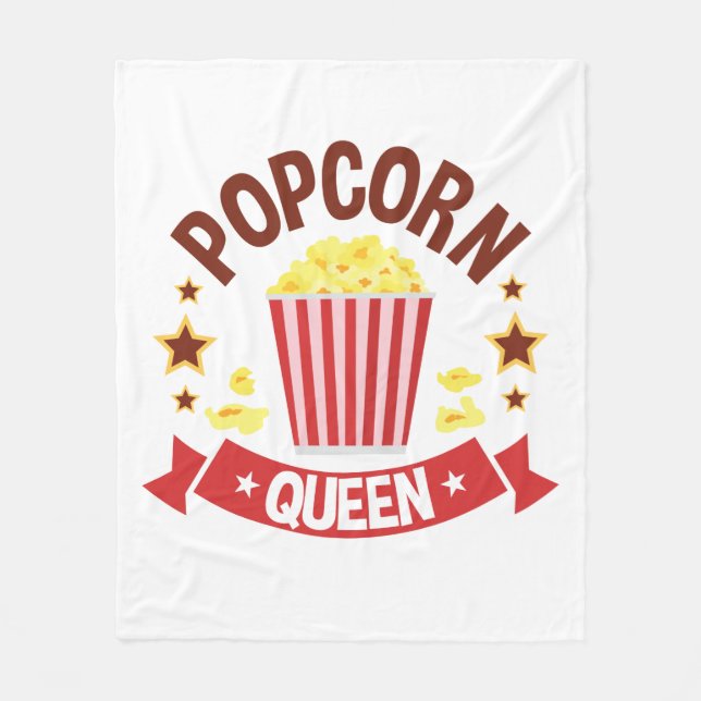 Niedlich Popcorn Queen Lover Girls Fleecedecke (Vorderseite)
