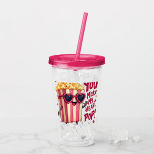 Niedlich Popcorn Valentine Sie machen mein Herz Po Acryltrinkbecher