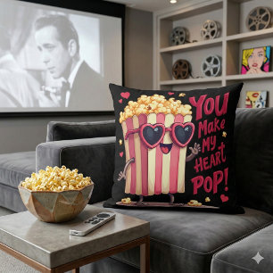 Niedlich Popcorn Valentine Sie machen mein Herz Po Kissen