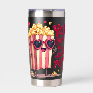Niedlich Popcorn Valentine Sie machen mein Herz Po Thermobecher