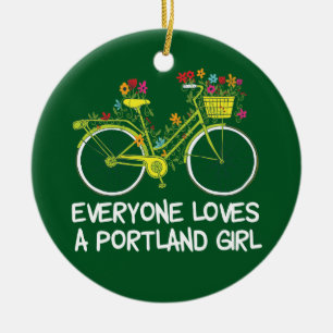 Niedlich Portland Girl Keramik Ornament
