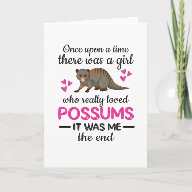 Niedlich Possum Girl Opossum Lover Possum Whispere Karte (Vorderseite)