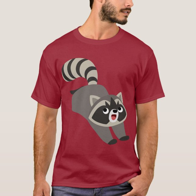 Niedlich Prankon Cartoon Raccoon T - Shirt (Vorderseite)