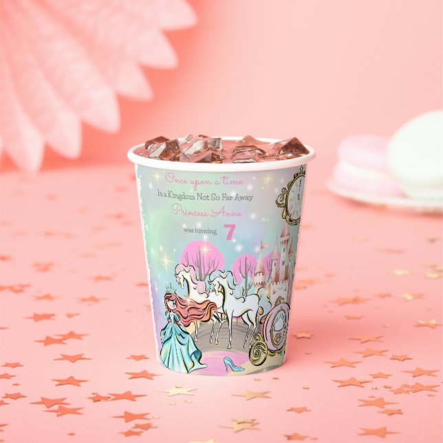 Niedlich Princess Birthday Pappbecher (Insitu)