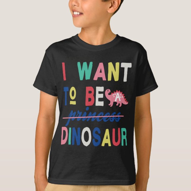 Niedlich Princess Dinosaur-Geschenk T-Shirt (Vorderseite)