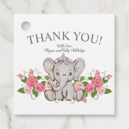 Niedlich Princess Elephant Baby Girl Dusche Vielen Geschenkanhänger