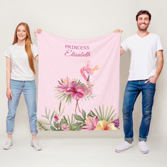 Niedlich Princess Flamingo Fleecedecke (Beispiel)