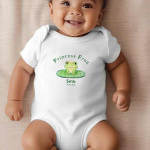 Niedlich Princess Frog Personalisiert Baby Strampler