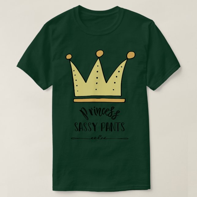 Niedlich Princess Sassy Pants Crown Kids TAdult T-Shirt (Design vorne)