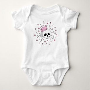 Niedlich Princess Skull Baby Strampler