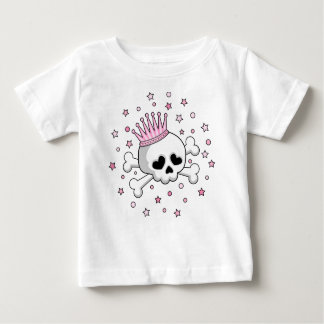 Niedlich Princess Skull Baby T-shirt