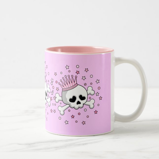 Niedlich Princess Skull Zweifarbige Tasse (Rechts)