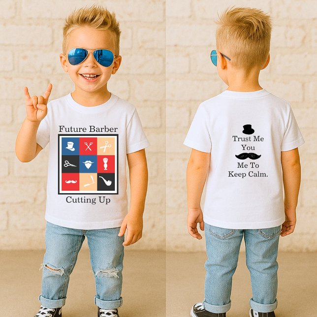 Niedlich Prof. Barber Iconic Piktogramm Baby T-shirt (Von Creator hochgeladen)