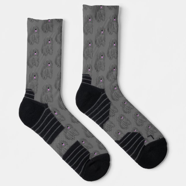Niedlich Puli Dog Gray Socken (Rechts)