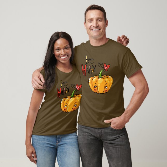 Niedlich Pumpkin "Hi" T-Shirt (Unisex)