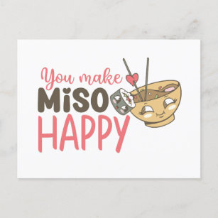 Niedlich Pun Du machst Miso Happy Funny Valentine' Postkarte