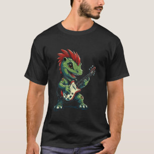 Niedlich Punk Dinosaur Gitarrenband Funny T Rex Di T-Shirt