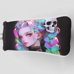 Niedlich Punk Rock Skull Goth Rainbow Braid Anime Golf Headcover