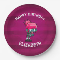 Niedlich Punk Rock Zombie Girl Happy Birthday