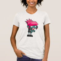 Niedlich Punk Rock Zombie Girl Illustration