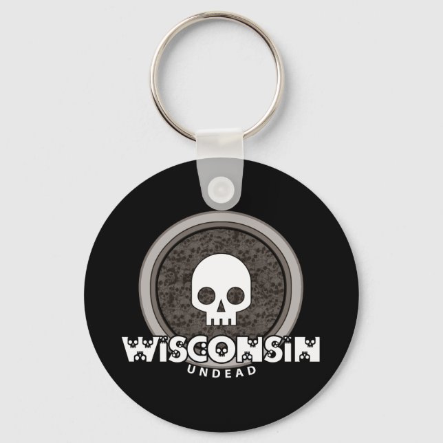 Niedlich Punk Skull Wisconsin Schlüsselanhänger Da (Vorderseite)