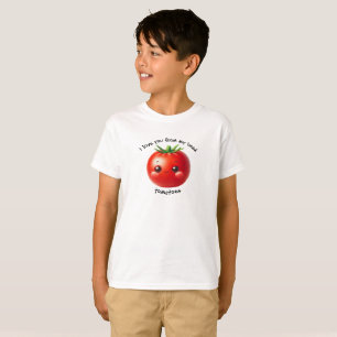 Niedlich Punny Tomato ich Liebe Sie von meinem Kop T-Shirt