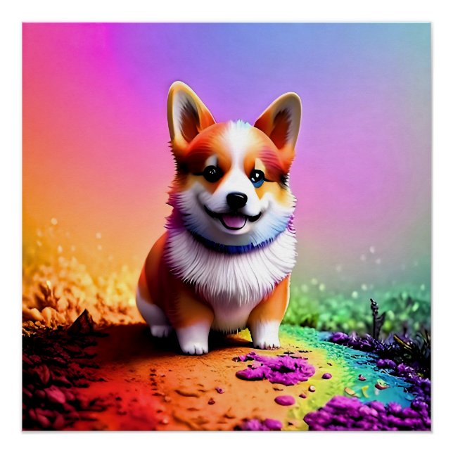 Niedlich Puppy Corgi Dog-36475 Poster (Vorderseite)