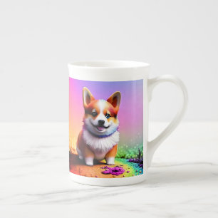 Niedlich Puppy Corgi Dog-36475 Prozellantasse