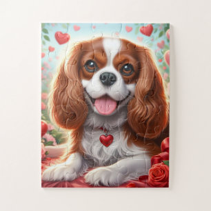Niedlich Puppy Jigsaw Puzzle Hearts