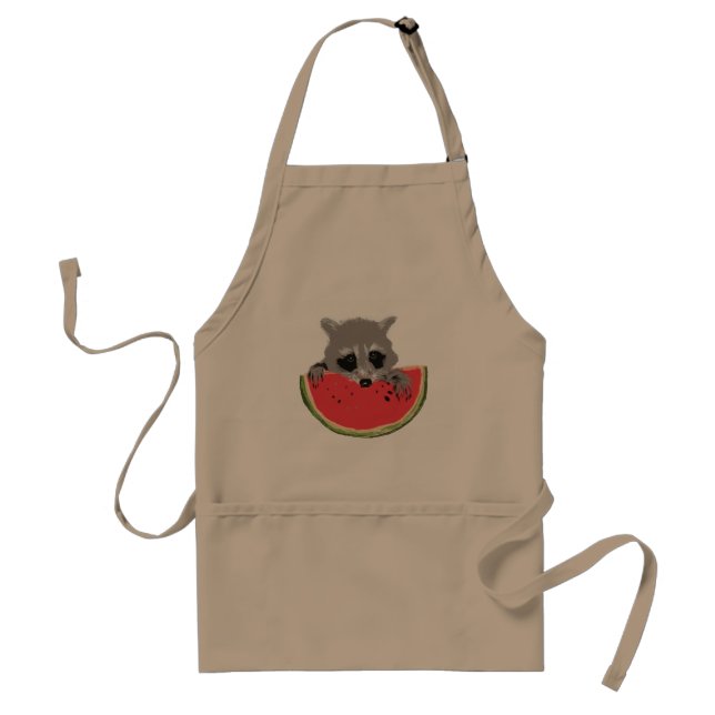 Niedlich Raccoon Watermelon Schürze (Vorne)