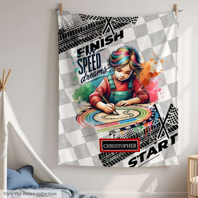 Niedlich Racing Blanket Formel 1 Mädchen Geburtsta Fleecedecke (Cute Racing Blanket Formula 1 Girl Birthday Gift)